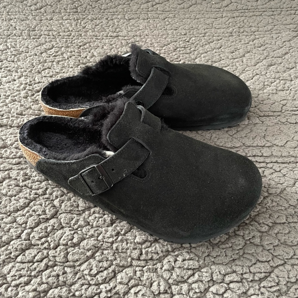 MENS BOSTON SHEARLING SUEDE LEATHER BIRKENSTOCKS